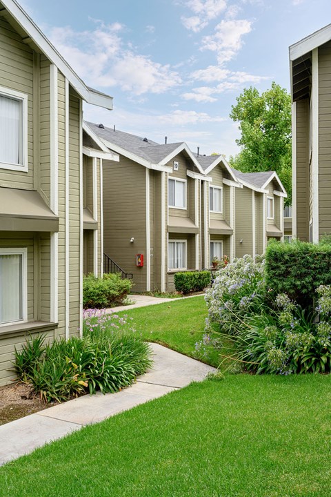 our apartments offer a walkway to the door